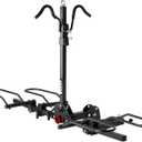 Young 200 lbs. Capacity Hitch Mounted 2-Bike Rack with Lock for Standard, Mountain, Fat Tire Bikes, fit Car, SUV, Van, RV, Trailer, Truck