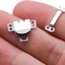 3 x Metal Bra Hook & Eye Fasteners - Pack of 4 (0.5 inch wide-0.4 inch long, Nickel)