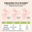 3-Pack Organic Baby Swaddle Sleep Sacks - Swaddles for Newborns, Infant 3-6 Months, Baby Girls, Boys, Soft & Snug Newborn Sleep Sack, Nursery Swaddling Blankets (Angelic, L)