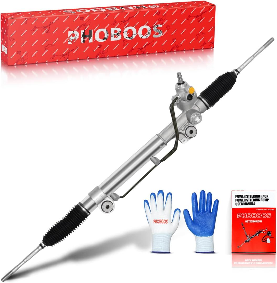 PHOBOOS Hydraulic Power Steering Rack and Pinion Assembly Compatible with Toyota Tacoma 2005-2021 2.7L/3.5L/4.0L, New Unit, Leak Resistance, Direct Fit, Ref. 26-2629,Rack Length: 49.75 inch
