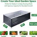 Galvalume Raised Garden Bed 8x4x1.95FT3X Rust Resistant Aluminum-Zinc Steel,466 Gallon Extra Deep Metal Planter Box, Heavy Duty Outdoor Vegetable Garden Bed for Tomatoes, Potatoes & Root Crops
