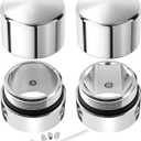 Upgraded Axle Nut Covers fit for Harley, Stealthy Front Axle Nut Caps Chrome Compatible with Harley Touring Sportster Trike Dyna Heritage Softail Street Glide Road King Road Glide Sportster 2008-2023