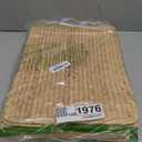 Woven Placemats Set of 6, 17" x 12" Rattan Table Mats, Natural Water Hyacinth Chargers for Dinner Plates, Wicker Placemats for Dining Table, Home, Wedding