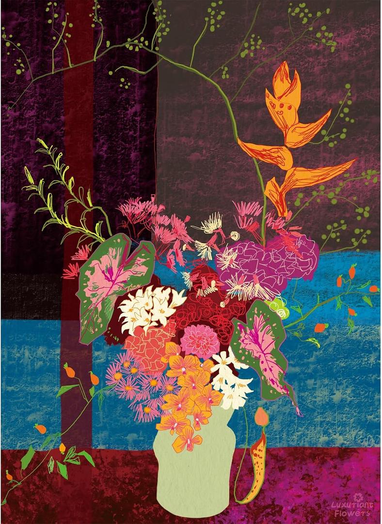 HUADADA Puzzles for Adults 1000 Pieces,Blooming Flowers Puzzles for Adults,1000 Piece Puzzle for Adults Family Interactive Game Gift