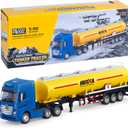 Tanker Trailer Vehicles Toys,1:50 Scale Diecast Site Tanker Truck, Toy Trucks for Kids