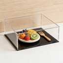 uxcell Acrylic Clear Display Case Box Dustproof Protection Showcase Cube Collectibles Show Box 9.8x9.8x3.9inch