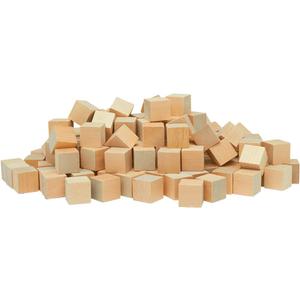 DIY Wood Cubes 1-inch, Pack of 50 Small Wooden Baby Blocks for Baby Shower, Wooden Blocks for Crafts, STEM, Building, and Blank Wood Dice, by Woodpeckers
