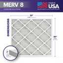BNX TruFilter 20x22x1 Air Filter MERV 8 (6-Pack) - MADE IN USA Dust & Pet Defense Electrostatic Pleated Air Conditioner HVAC AC Furnace Filters for Dust, Pet, Mold, Pollen MPR 600 700 & FPR 5