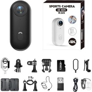 Treklon POV Camera, Treklon 4s Body Camera, Waterproof Sports, 150 Min Battery for POV Capture, Cycling, Pet Walking and Outdoors Activities (Black-4K, 128GB)