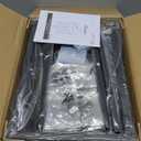 Furnulem Night Stand with Charging Station, Black Nightstand with Drawers and Led Light, Tall Dresser for Bedroom, Bedside Table with Fabric Storage Bins, Metal Frame, Wood Furniture