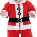 QIAONIUNIU Baby Santa Costume Toddler Christmas Dress Up Romper 1-60months (3-4T/Height 39"-42")