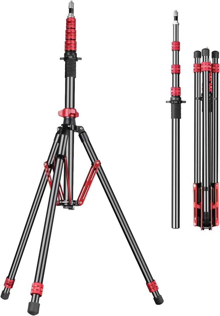FreeSea Light Stand Aluminum, Adjustable Tripod Stand for Photography, 260cm/102inch Studio Sturdy Tripod for Speedlite Flash Softbox Strobe Light Camera with Carrying Bag