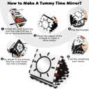 URMYWO Black and White Baby Toy, Tummy Time High Contrast Newborn Toys 0-3 Months, Soft Baby Book, Visual Stimulation Montessori Sensory Infant Toys 0-6-12 Months, Boy Girl Shower Gift
