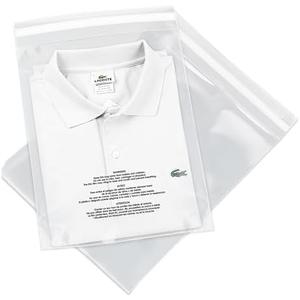 Spartan Industrial - 9" X 12" (1000 Count) Self Seal Clear Poly Bags with Suffocation Warning for Packaging, T Shirts - Permanent Adhesive