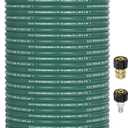 3/8" 4800PSI Pressure Washer Hose 200FT with 360 Swivel Quick Connect, Flexible Kink Resistant Steel Wire Braided & Durable Rubber for Hot/Cold Water, Power Washer Hose With M22 14mm Adapter
