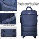 Hanke Suitcases with Wheels Expandable Foldable Luggage Bag Suitcase Collapsible Rolling Travel Bag Duffel Bag for Men Women Lightweight Suitcases without Telescoping Handle, Blue