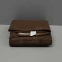 KOZYFLY Rugs for Entryway 3x5 ft Washable Area Rug Non Slip Rubber Backed Entry Rug Woven Indoor Door Mat Cotton Kitchen Rugs Floor Carpet for Entryway, Foyer, Backdoor, Brown/Dark Brown