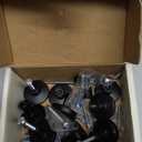 JOY DECOR 10 Pack Matte Black Kitchen Cabinet Knobs Solid 1-1/4 Inch Drawer Pulls Cabinet Hardware for Dresser Drawers Round Cupboard Door Knobs Simple Dresser Handles