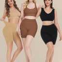 Reamphy 3 Pack Slip Shorts for Women Under Dress,Comfortable Smooth Yoga Shorts,Workout Biker Shorts (XXXL)