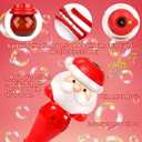 Christmas Santa Bubble Wand Machine for Kids Maker Blower Toys Christmas Basket Stocking Stuffers Birthday Gift Outdoor Indoor Automatic for 3 4 5 6 7 8 + Year Old Toddlers Little Girls Boys