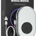Mouse Jiggler, Undetectable Mouse Mover Device Wiggler Shaker with Drive Free USB Cable and USB Adapter, Physical Automatically Mouse Movement, Keep PC Screen Active, Silver
