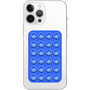Silicone Suction Phone Case Mount, Non Slip Sticky Phone Grip for Cellphone, Silicon Adhesive Suction Cup Phone Mount, Strong Grip Holder for Selfies and Videos (Dark Blue)
