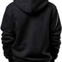 Sherpa Lined Hoodies for Men Heavyweight Full Zip Up Sweatshirt Thick Fleece Jackets Winter Warm Coats (Black, L)