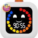 Digital Visual Timer for Kids - Rechargeable, Silent Count Up/Down for Calmer Routines - 99 Min Countdown Kids Timer for Classroom, Home & Therapy - Builds Focus & Independence (White)