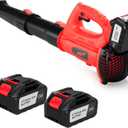 Leaf Blower Cordless, Electric Cordless Leaf Blower with 2 * 4.0Ah Battery Powered, Blowers for Lawn Care, Blower with Extension Nozzle, Battery Powered Blowers Leaf Cordless