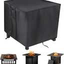Saking Fire Pit Cover,32 inch Square Firepit Covers, Gas Fireplace Fire Pit Table Cover for Propane Fire Pit - 32 x 32 x 17 inch