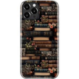 LUMARKE for iPhone 16 Pro Max Case Cute,Aesthetic Vintage Books with Floral Accents,Compatible with Magsafe,Trendy Wildflower Unique Cool Retro Western Coquette Slim Phone Cover for Women Girls
