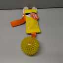 Outward Hound Fire Biterz Tugz Yellow Llama Durable Firehose Dog Tug Toy with Squeaking Ball