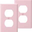 Bates- Duplex Receptacle Wall Plates, 2 Pack, Pink, Electrical Outlet Cover Plates, Electric Outlet Cover, Wall Outlet Cover, Outlet Plate, Outlet Wall Plate, Wall Outlet Cover Plate
