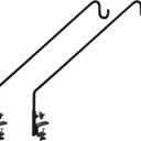MIXXIDEA 2 Pack Heavy Duty Extensible Adjustable Deck Hooks for Hanging Bird Feeders, Plants, Suet Baskets, Wind Chimes, Lanterns
