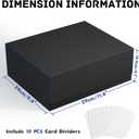 ZLCA Card Storage Box for MTG PTCG, Commander Deck Box Holds 1800+, Deck Storage Case, Card Organizer for TCG(Black&Blue)