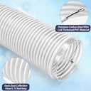 2 Sets Dust Collection Hose 4" x 10' Heavy Puncture Resistant PVC Dust Collection Hose with 8 Carbon Steel Wire Coil for Woodworking, Workshops, Collectors