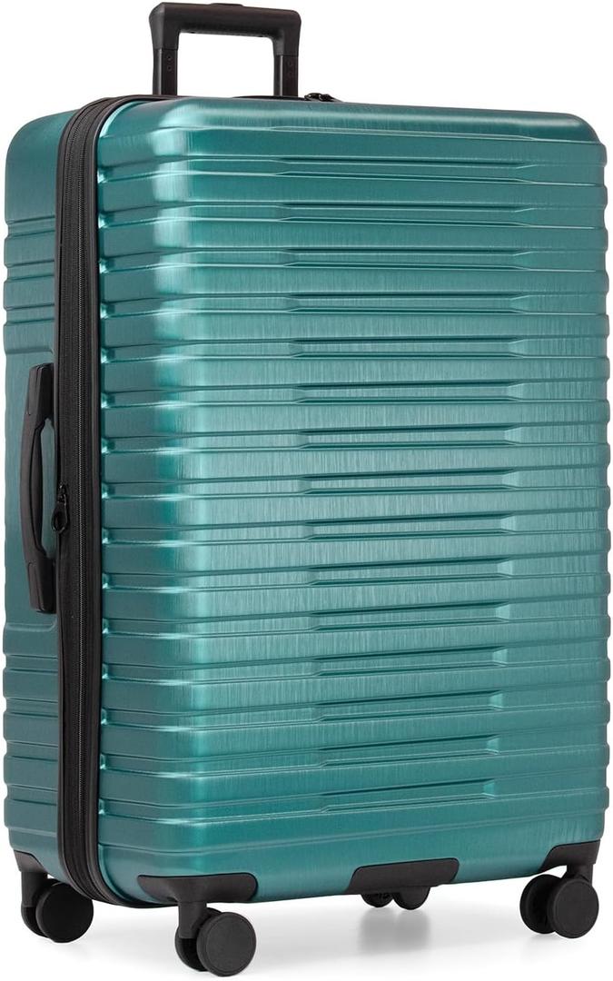 U.S. Traveler Boren Expandable Hardside Rugged Travel Luggage with 8 Spinner Wheels, Teal, Checked-Large 30-Inch, Checked-large 30-inch, No Usb Port