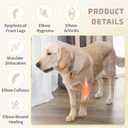 Dog Elbow Protector for Pets Elbow Dysplasia - Offers Elbow Support, Reflective Pet Recovery Suit Taper Collar Alternative, Helps Wound Healing, Prevents Licking, XXL