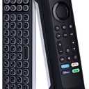 iPazzPort Mini Bluetooth Keyboard, Handheld QWERTY Keyboard, Backlit Wireless Portable Keypad, Rechargeable,for AMZ Fire TV Stick 4K Max, HTPC, IPTV with Fire TV Remote Cover(6.2in)
