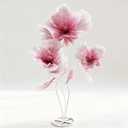 HAZHEYE Giant Flowers for Decoration with Stand, Floor Standing Artificial Flowers, Oversized Gradient Flower for Wedding Flower Decor, Commercial Display, Photo Studio & Home Decoration