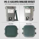 20L Bokashi Compost Bin, 5.28 Gallon Compost Bin for Kitchen Composter with Lid, Bokashi Start Kit with Bran (Tan & Dark Green) (18.8L/5 Gal Grey)
