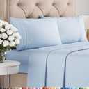 King Size 4 Piece Sheet Set - Comfy Breathable & Cooling Bed Sheets Set - Hotel Luxury Bedding for Women, Men, Kids & Teens - Deep Pockets, Easy-Fit, Super Soft & Wrinkle Free - Oeko-Tex - Sky Blue