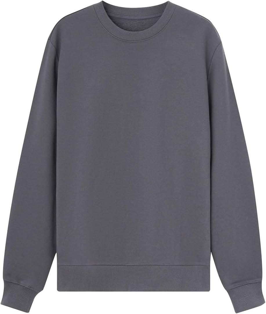 Crewneck Sweatshirt - Minimalist Unisex Design, Organic Cotton Blend, Soft & Comfortable, All-Season Staple (Black, M)