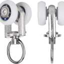 Curtain Track Rollers Curtain Mute Wheel Rollers Hook Pulley Runners/Sliders for Ceiling/Wall Mount Curtain Tracks 30PCS