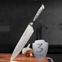 Chef Knife 8-Inch  German High Carbon Stainless Steel 1.4116 Blade, Sharp Kitchen Knife, Ergonomic Pakkawood Handle, 3-Year Warranty