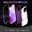 Casetego for iPhone 16 Pro Max Case,Compatible with MagSafe,[Military Grade Drop Test] Full Body Protection Slim Shockproof Rugged Marble Women Girls Case for iPhone 16 Pro Max 6.9 inch,All Purple