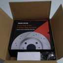 A-Premium 12.64 inch (321mm) Front Drilled and Slotted Disc Brake Rotors Compatible with Select Chevy, GMC, Saab and Buick Models - Equinox, Impala, Malibu, Camaro, Terrain, Regal, Allure, 2-PC Set