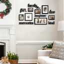Jerry & Maggie - Photo Frame | Plaque College Frame - Black Wall Decoration Combination - Black PVC Picture Frame Selfie Gallery Collage With Full Size Hanging Template & Wall Mounting Design, large medium small