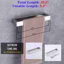 GERZWY Bath Towel Holder SUS304 Stainless Steel Towel Hanger Towel Ring for Bathroom Lavatory Wall Mount Contemporary Style, Brushed Finish HG1706-LS