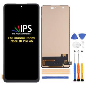 A-MIND for Xiaomi Redmi Note 10 Pro 4G/Redmi Note 10 Pro Max/Redmi Note 10 Pro Screen Replacement(Not Original) Touch Screen Digitizer LCD Display Full Assembly Repair Kits,with Tools
